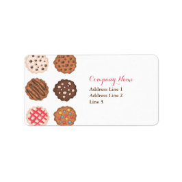 Cute Cookies Business Address Label Adressetikett