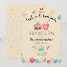 Cute Cookies & Cocktails Helgdag Cookie Exchange Inbjudningar