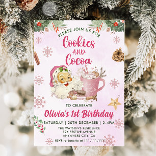 Cute Cookies och Julfest av kakao Inbjudningar