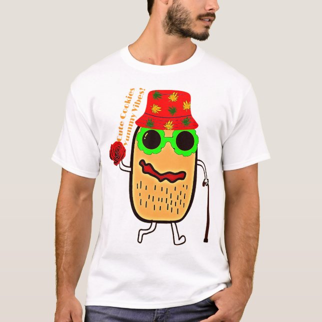Cute Cookies Yummy Vibes! T Shirt (Framsida)