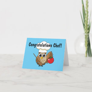 Cute Cooking Uggla Tecknad Lägg till text Kort