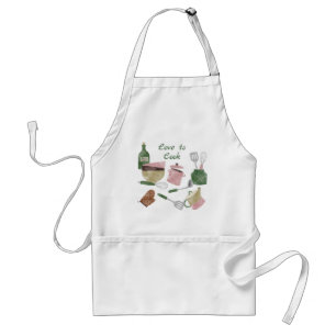 Cute Cooking Utensils Kärlek till Cook Förkläde
