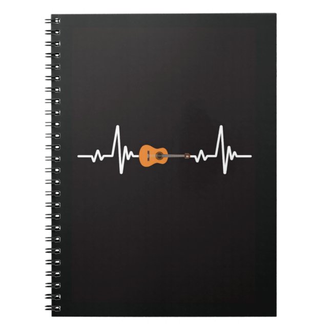 Cute Cool Guitar Notebook Music Musical Guitarist Anteckningsbok (Framsidan)