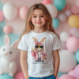 Cute Coola Bunny Fredstecken Anpassningsbar Text G T Shirt