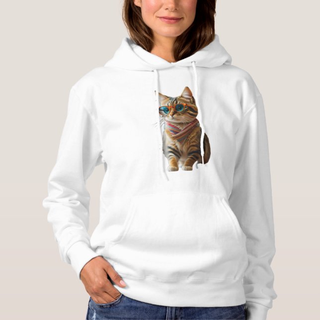 Cute Coola Cat T Shirt (Framsida)