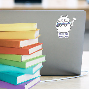 Cute Coola Cat Tecknad Funny Kawaii Cat Lover Klistermärken