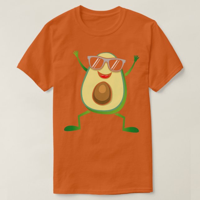 Cute Coola Dancing Avocado Vegan Food Graphic Guac T Shirt (Design framsida)