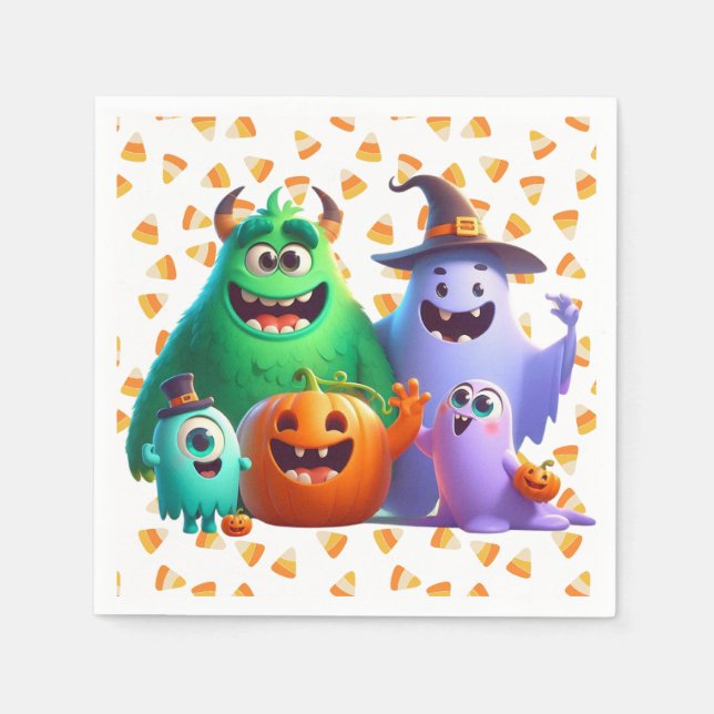 Cute & Coola, Halloween Monsters Pappersservett (Framsidan)