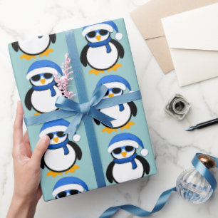 Cute coola pinggul på julvintern mönster presentpapper