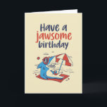Cute Coola Shark Pun Funny Jawsome Birthday Kort<br><div class="desc">Lustigt och sött födelsedagskort för dem som slår kärlek och humor. Perfekt för att önska dina vänner och din familj grattis på födelsedagen. Besök vår butik om du vill ha mer födelsedagskort. Du hittar något coola,  humoristiskt och ibland sarkastiskt födelsedagskort för din speciella.</div>