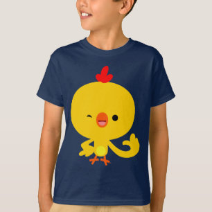 Cute Coola Tecknad Chicken Children T-Shirt