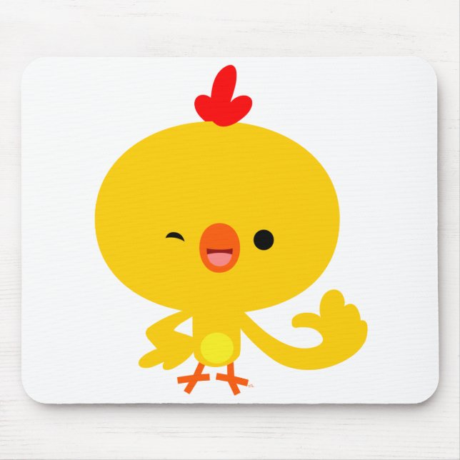 Cute Coola Tecknad Chicken Mousepad Musmatta (Framsidan)