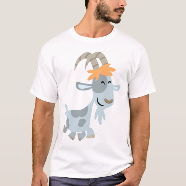 Cute Coola Tecknad Goat Children T-Shirt (Framsida)