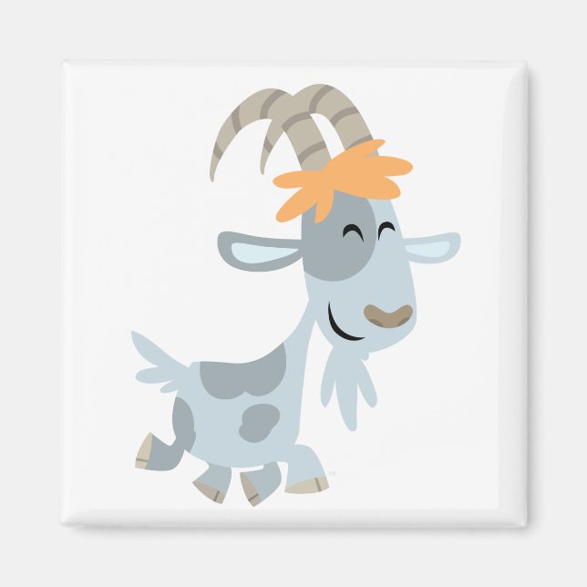 Cute Coola Tecknad Goat Magnet (Framsidan)
