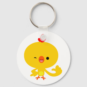 Cute Coola-Tecknaden - nyckelkedja för kyckling Nyckelring