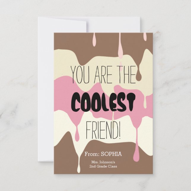 Cute Coolest Friend Classroom Valentine Day (Framsida)