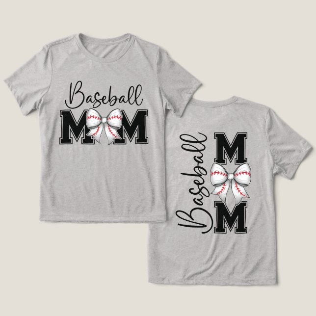 Cute Coquette Baseball Mamma T Shirt (Design fram och bak)