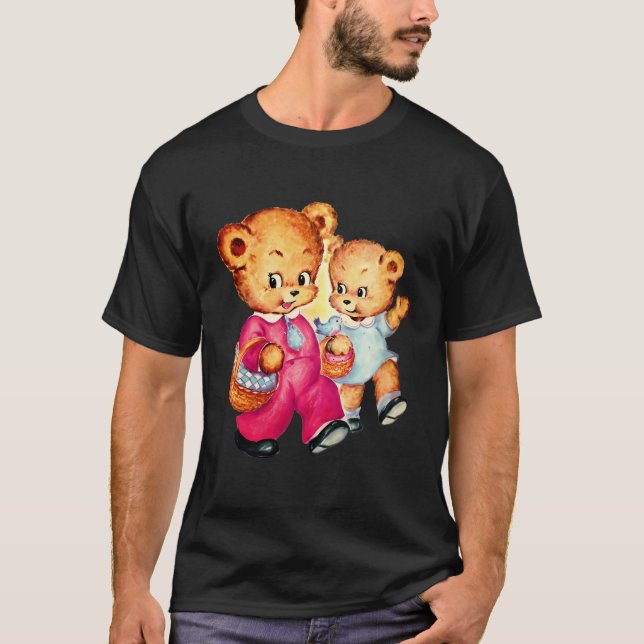 Cute Coquette Bear Aesthetic Trendig T Shirt (Framsida)
