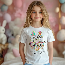 Cute Coquette Bow Bunny Girl Anpassningsbar Quote T Shirt