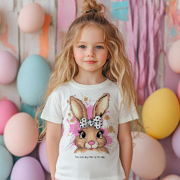 Cute Coquette Bow Bunny Girl Anpassningsbar Text T Shirt