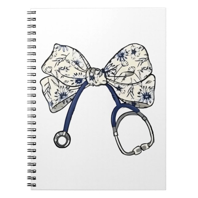 Cute Coquette Bow Coquette Bow Nurse Nursing Anteckningsbok (Framsidan)