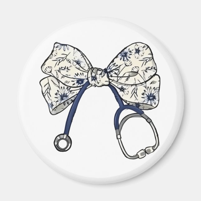 Cute Coquette Bow Coquette Bow Nurse Nursing Magnet (Framsidan)