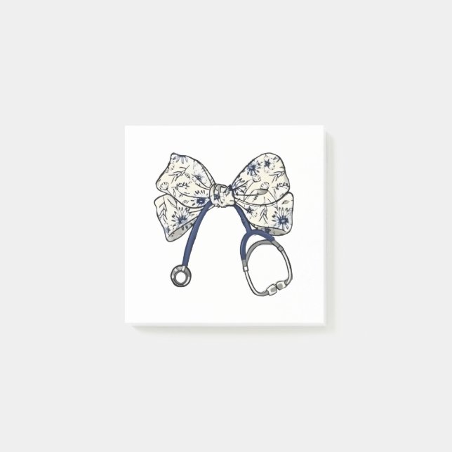 Cute Coquette Bow Coquette Bow Nurse Nursing Post-it Block (Framsida)