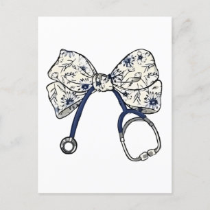 Cute Coquette Bow Coquette Bow Nurse Nursing Vykort