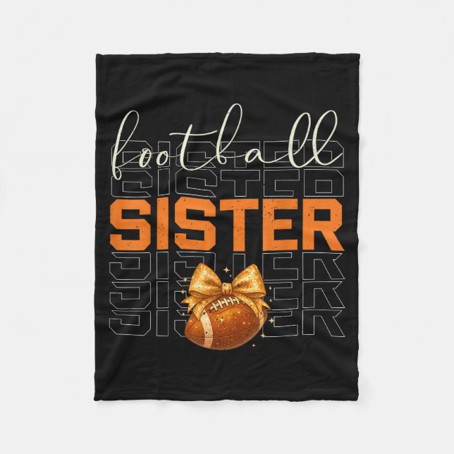Cute Coquette Bow Srt Fantasy Football Sister Foot Fleecefilt (Framsidan)