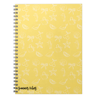 Cute Coquette Bows and Cherries Pattern Notebook Anteckningsbok