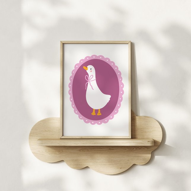 Cute Coquette Goose Nursery Art Poster (Skapare uppladdad)