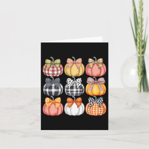 Cute Coquette Pumpkin Season Thanksgiving Hösten F Kort