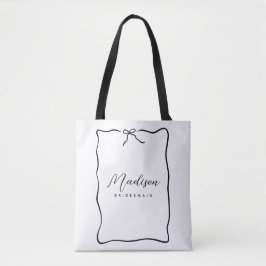 Cute Coquette Ribbon Bridesmaid Gift Tygkasse