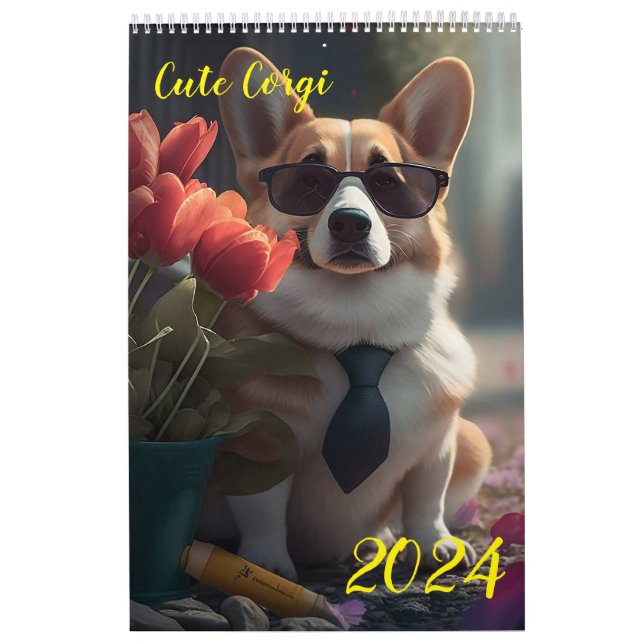 Cute Corgi. 2024 Kalender (Omslag)