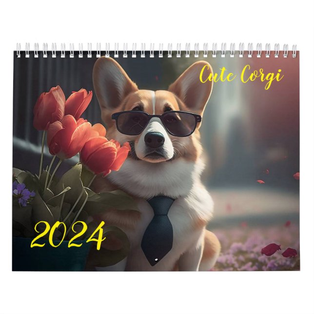 Cute Corgi. 2024 Kalender (Omslag)