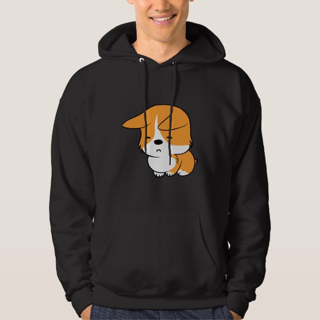 Cute Corgi 733 Hoodie (Framsida)