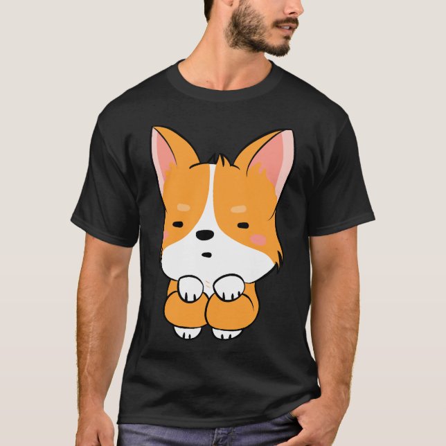 Cute Corgi  740 T Shirt (Framsida)
