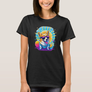 Cute Corgi Abstrakt Pembroke Welsh Corgi, sommar T Shirt