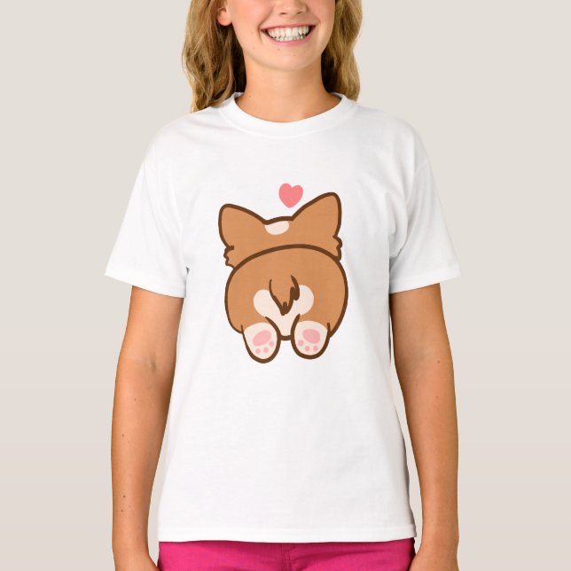 Cute Corgi Butt Shirt T (Framsida)
