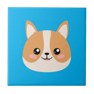 Cute Corgi Ceramic Tile Kakelplatta