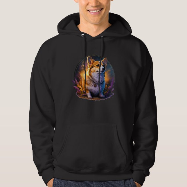 Cute Corgi Cool Pembroke Welsh Corgi  18 Hoodie (Framsida)