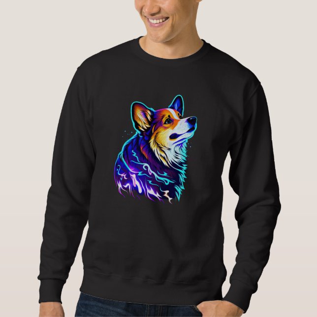 Cute Corgi Cool Pembroke Welsh Corgi  33 Lång Ärmad Tröja (Framsida)