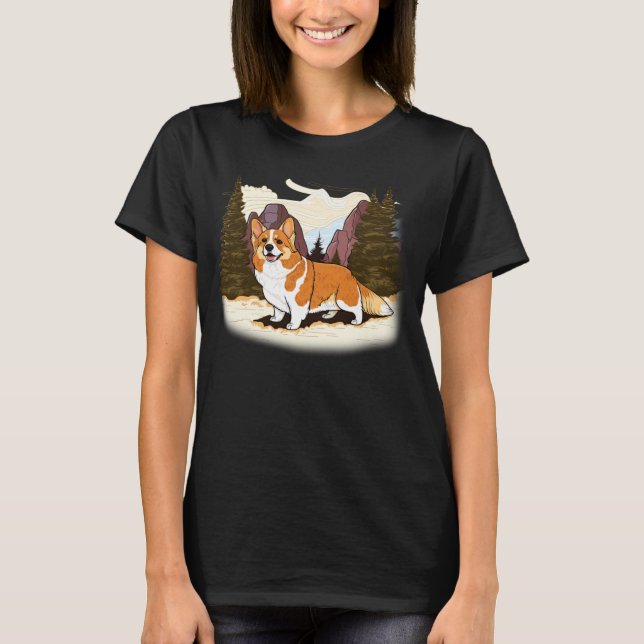 Cute Corgi Cool Pembroke Welsh Corgi  7 T Shirt (Framsida)