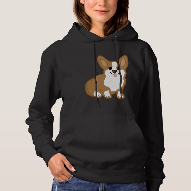 Cute Corgi Design T Shirt (Framsida)