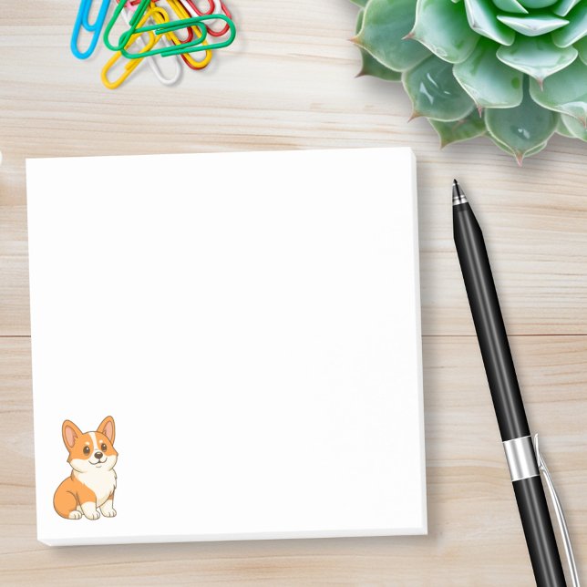 Cute Corgi Dog Post-it Block (Skapare uppladdad)