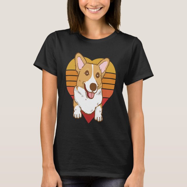 Cute Corgi Dog T Shirt (Framsida)