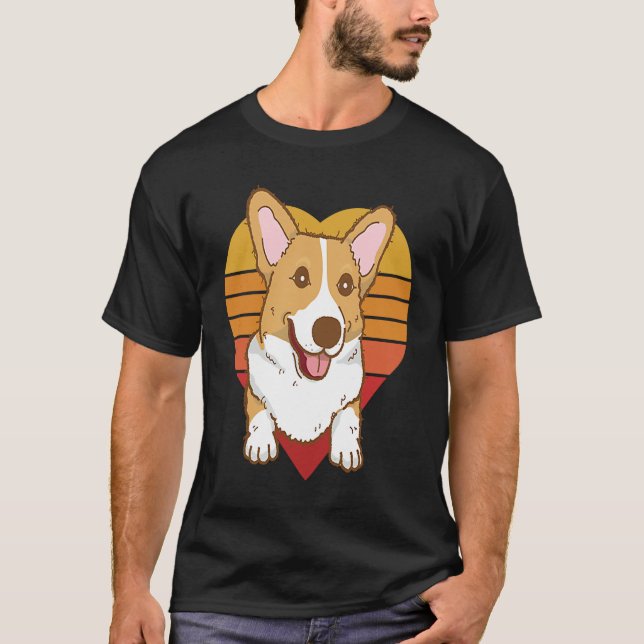 Cute Corgi Dog T Shirt (Framsida)