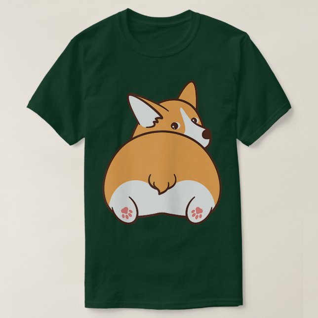 Cute Corgi Dog  T Shirt (Design framsida)