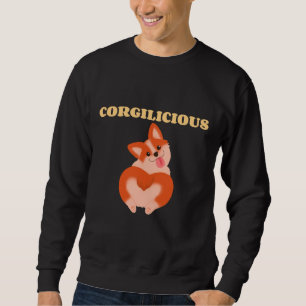 Cute Corgi för Hund 210 Lång Ärmad Tröja