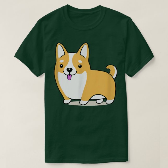 Cute Corgi Funny Corgi Hund Art T Shirt (Design framsida)
